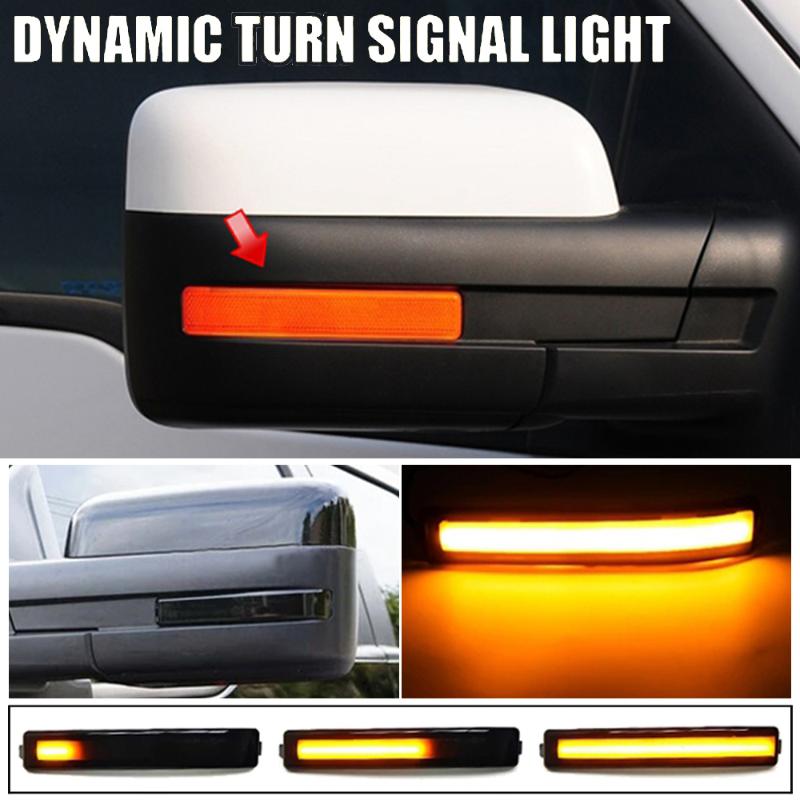 

Emergency Lights Smoked LED Side Wing Dynamic Turn Signal Light Flowing Rearview Mirror Indicator Blinker For F150 SVT Raptor 09-2014