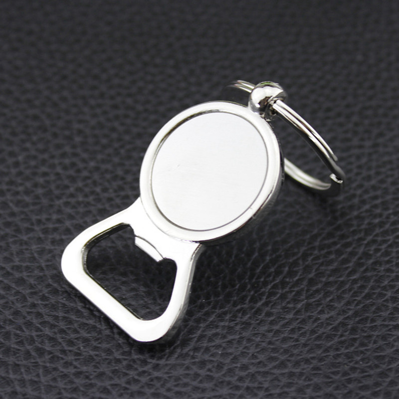 

Beer Bottle Opener Key Rings DIY For 25mm Glass Cabochon Keyrings Engraving Gifts Zinc Alloy Kitchen Bar Tools Men Gifts Jewelry