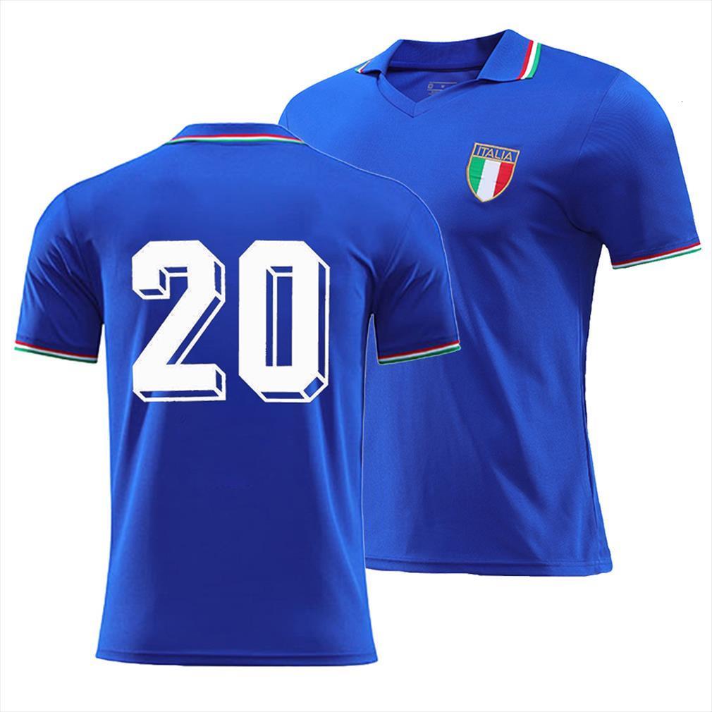 

1982 Italy Retro Jerseys Paolo Mens Tops Rossi Antonio Conte Blue Customized Name T Shirt High Quality Fan Jersey Men