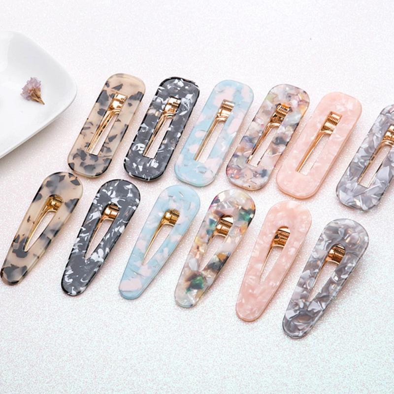 

Hair Accessories Long Striped Big Women's Hairpin Retro Marble Classic Fashion Girl Simple And Generous