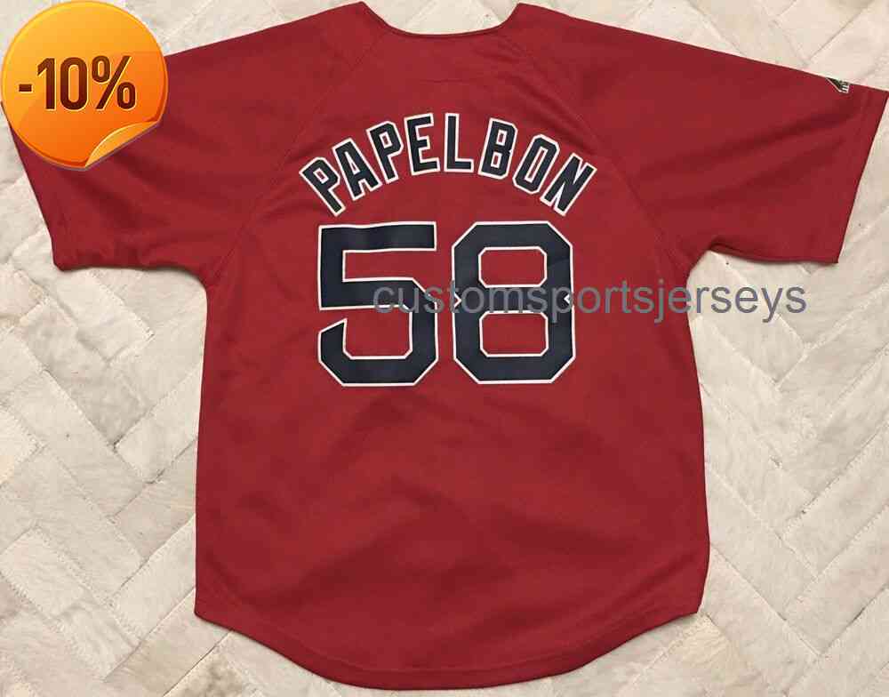 

Custom Men Women Jonathan Papelbon Sewn baseball Jersey custom Any Name Number, Red