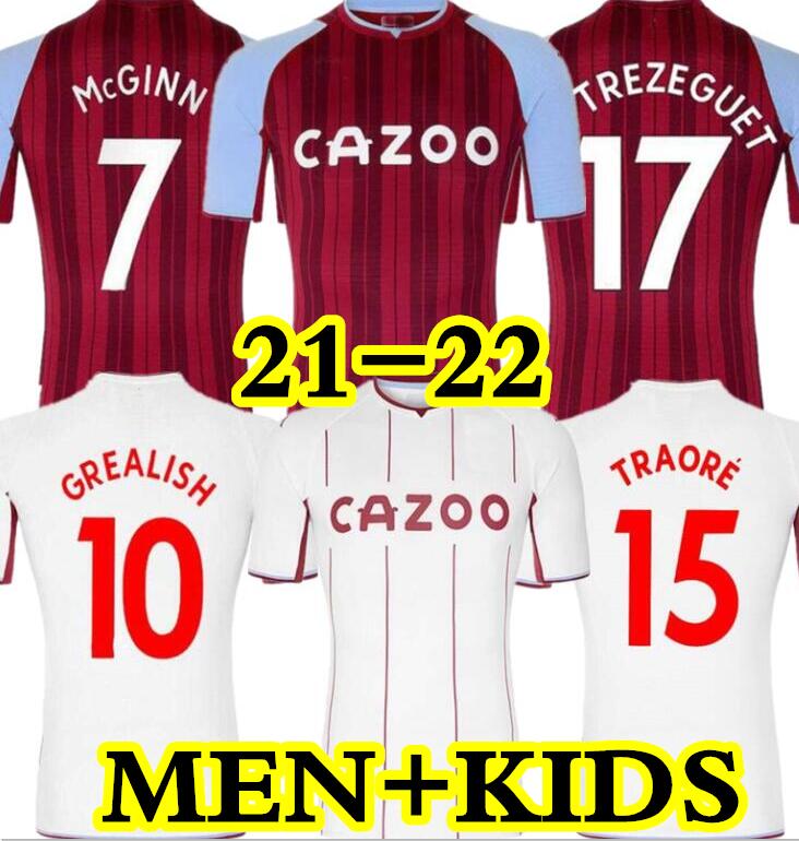 

21 22 Aston Soccer Jerseys villa GREALISH BUENDÍA TRAORE BARKLEY 2021 2022 WATKINS WESLEY EL GHAZI M.TREZEGUET McGINN Football Shirt Men + kids kits, Away adult
