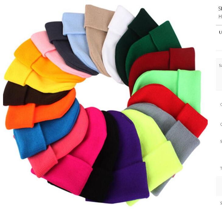 

Slouch Beanie Solid Beanies Caps Winter Warm Wool Knitted Turban Cap Classic Mens Ladies Womens Oversize Skull Hat wmq1218, Free 27*16cm