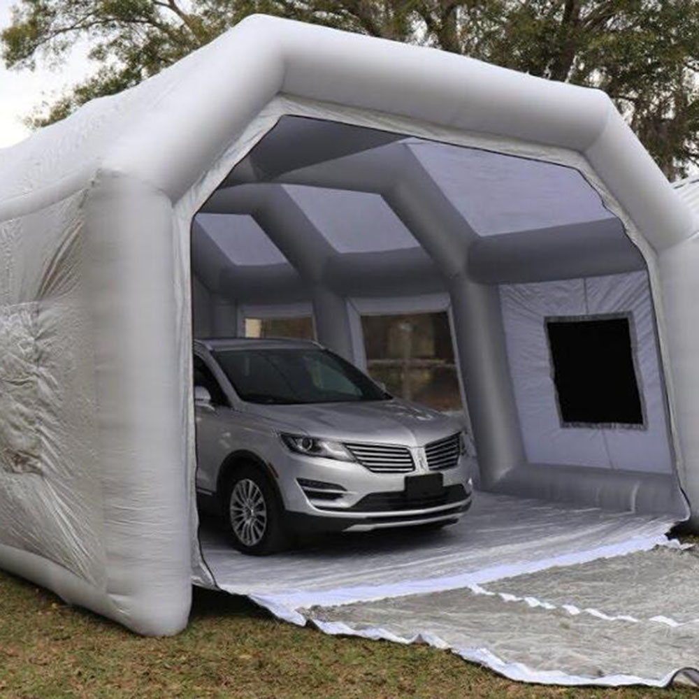 

Customized portable inflatable spray paint booth car truck tent with carbon filters tan Oven Room garage for commercial use