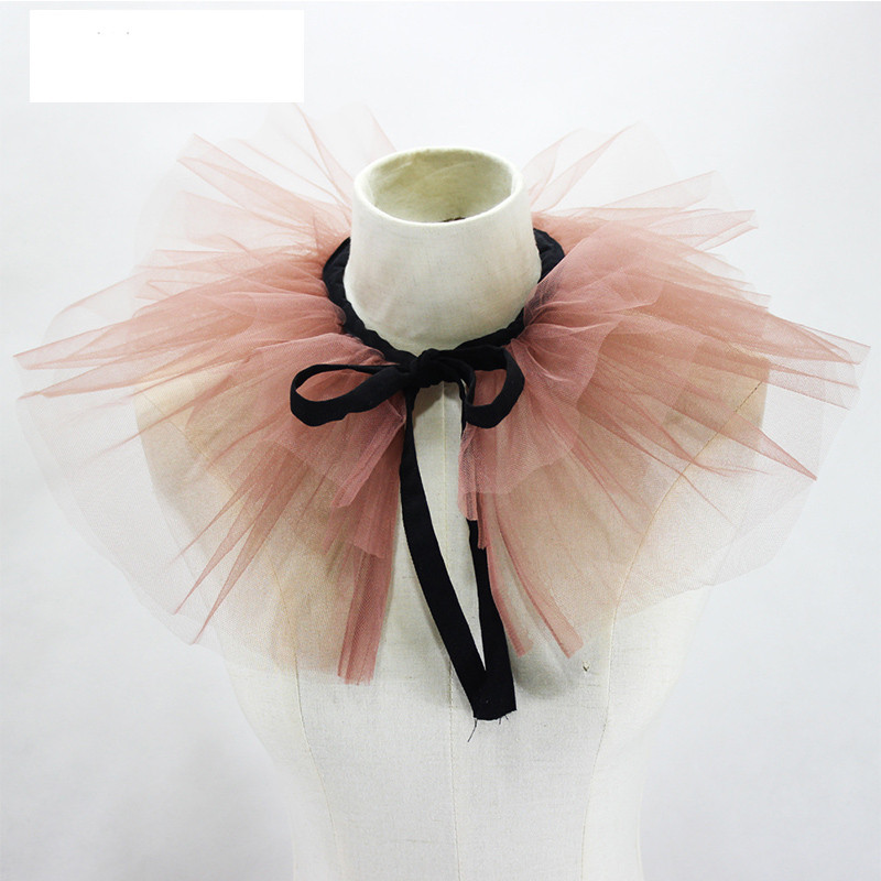 

Retro Vintage Mesh Ruffles Collar Party Carnival Detachalbe Neck Ruff Collars