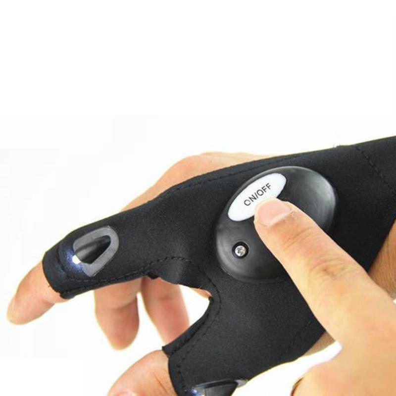 

Fingerless Gloves Design Men Women Night Fishing Glove With LED Light Rescue Tools Outdoor Gear