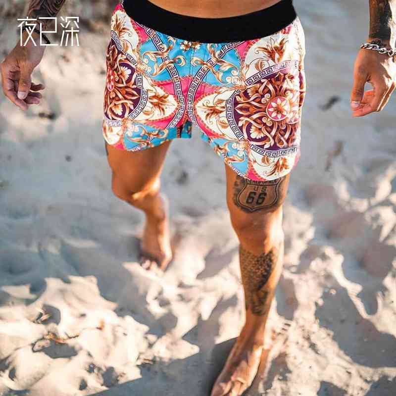 Fashion Printed Hawaiian Summer Loss Comfort Tiener Beach Men Casual Shorts S-4XL-image-703030050