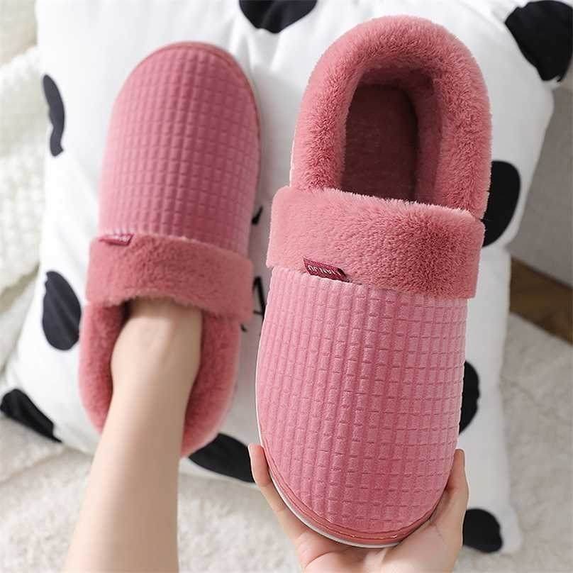 

Home Female Slipper Winter Furry Short Plush Woman's Slippers Non Slip Bedroom Couple Soft Indoor Shoes 211110, Brown
