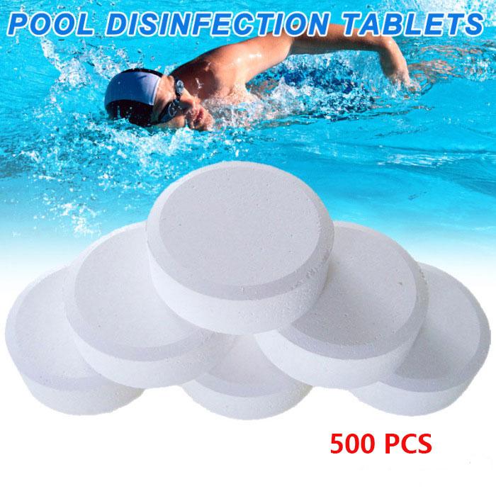 

500Pcs Chlorine Tablets Multifunction Instant Disinfection For Swimming Pool Tub Spa Water Purification Wholesale & Accessories