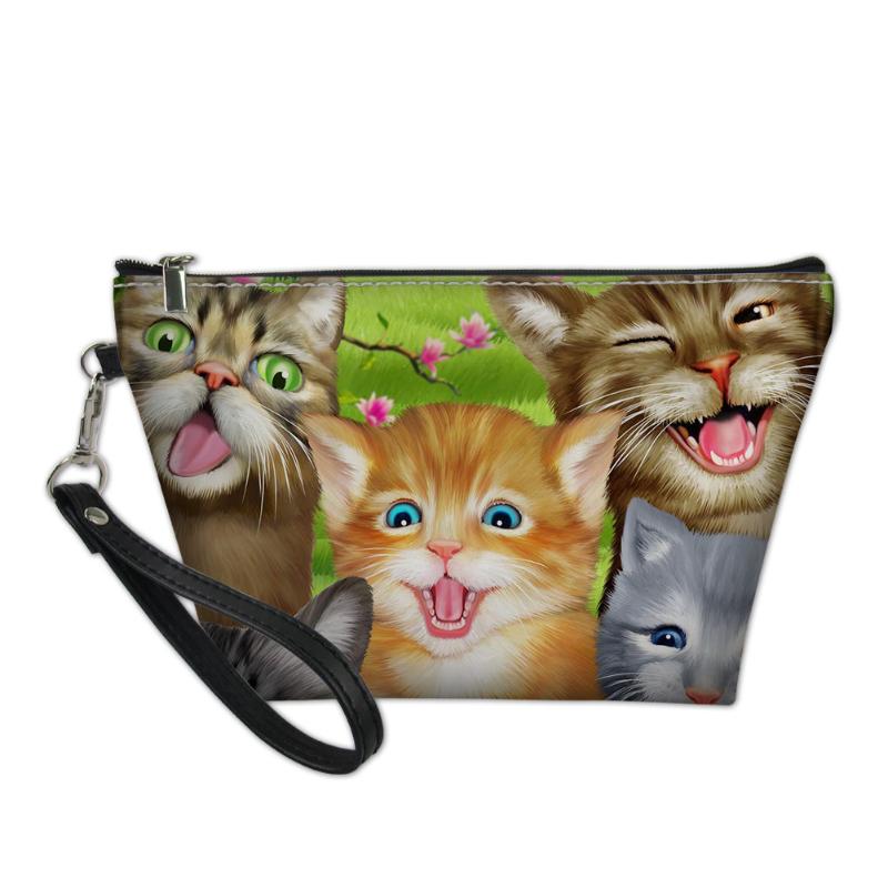 

Cats/dog/horse Selfie Design Cosmetic Bag Mini Pet Animal Print Women Makeup Pouch Travel Necessary Toiletry Case Bags & Cases