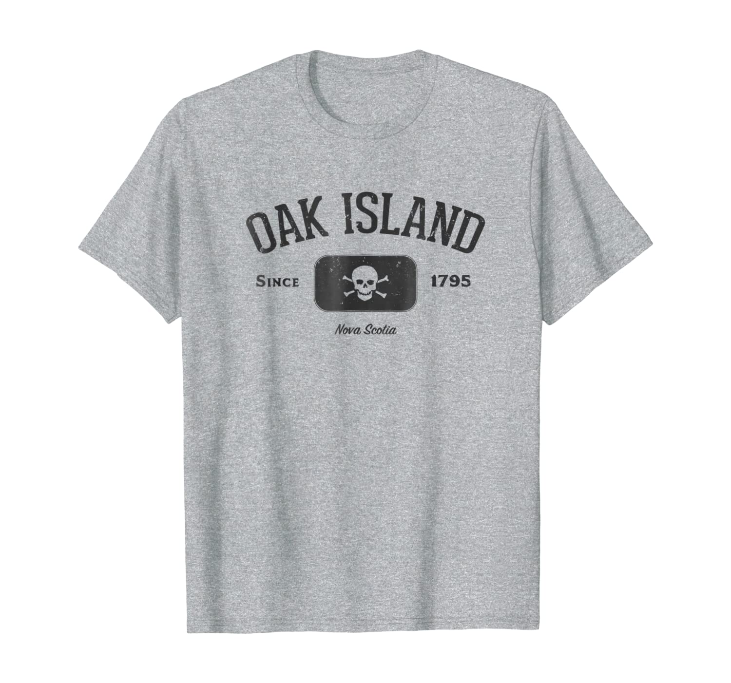 

oak island pirate skull and crossbones gift shirt, White;black