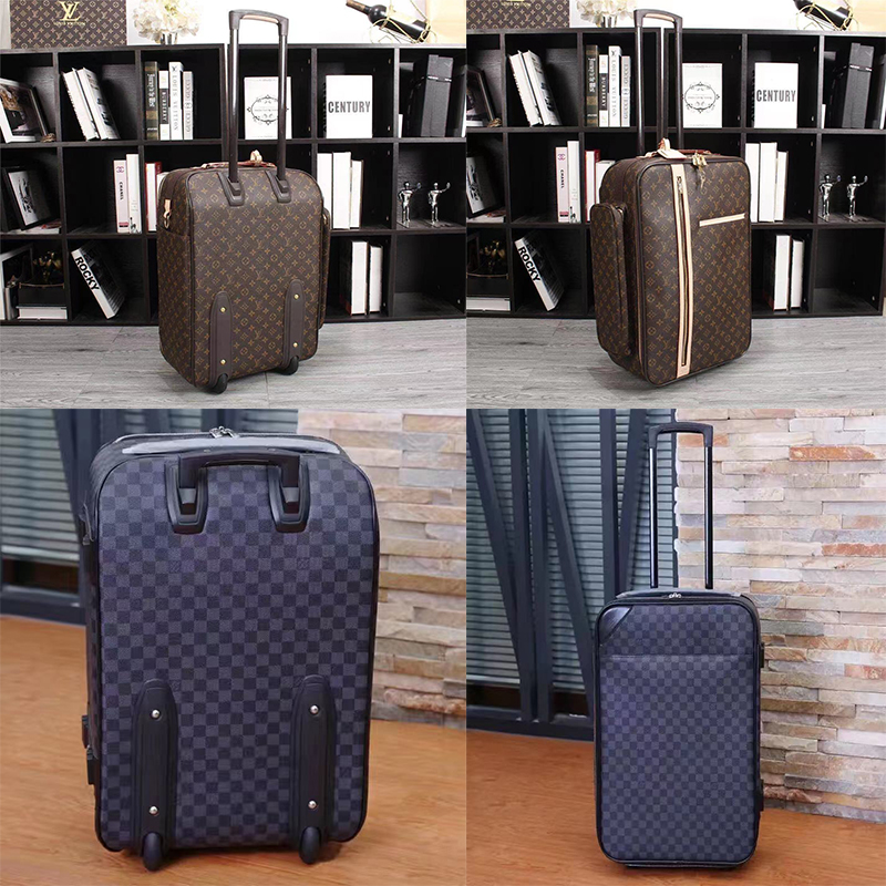 

Louis vuitton suitcase trolley Luggage Trunk bag Well-known Top Luxury Design Suitcases Unisex Original Quality Universal spinner Wheel Duffel case