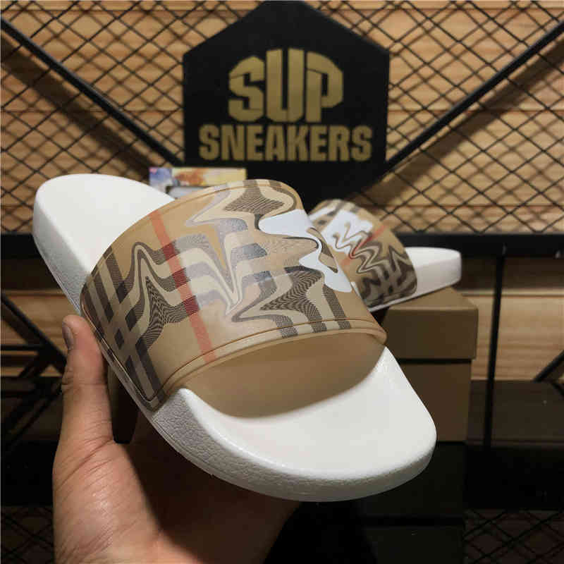 

Top Quality Men's Women's Rubber Slipper Designer Sandals Shoes Slide Summer Beach Outdoor cool slippers Fashion Wide Flat Flip Flops With, Black