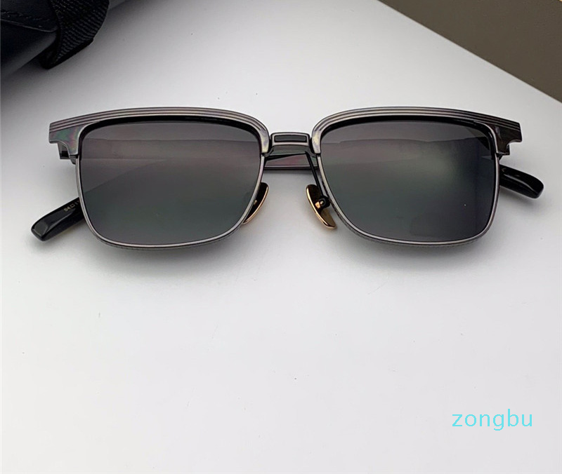 

Aristocrat DRX2076 New Sunglasses Men Metal Retro Titanium Unisex Sunglasses Fashion Style Plate Frame UV 400 Mirror Top With advanced Box