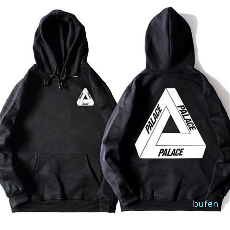 

Trend palace triangle skateboard thin Plush Pullover men's and women's sports Hoodie winter, White;black