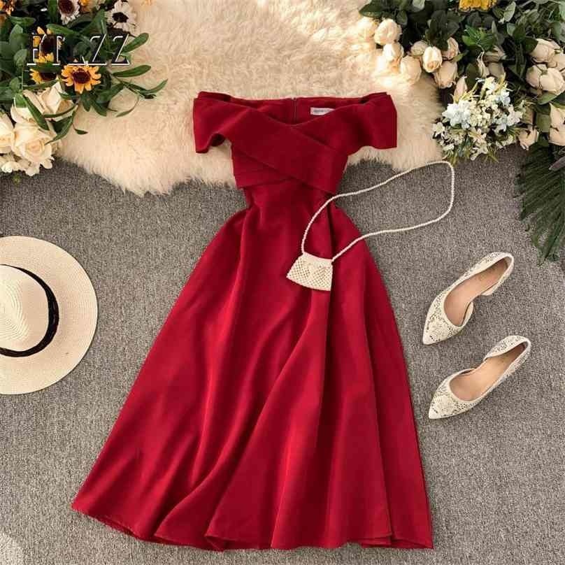 

Women Vintage Party Dress Vestidos Mujer Summer Sexy V-neck Off The Shoulder Club Wear Dresses Backless Bodycon Robe 210525