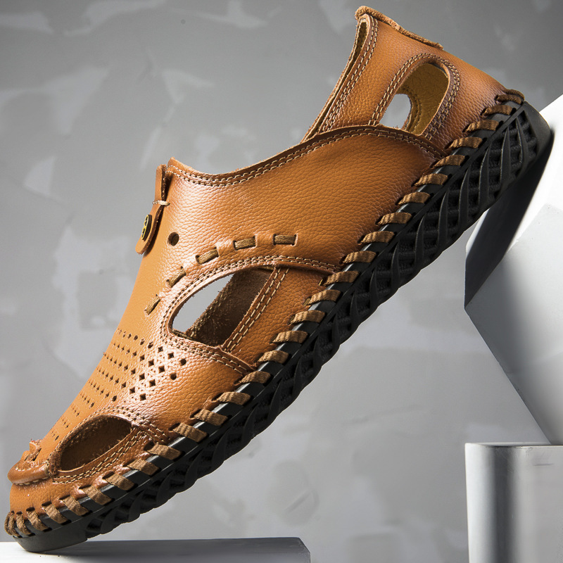 

Slippers Summer sandals men's breathable outdoor sports leisure Baotou thick soled large size YBFN, 1# shoe box