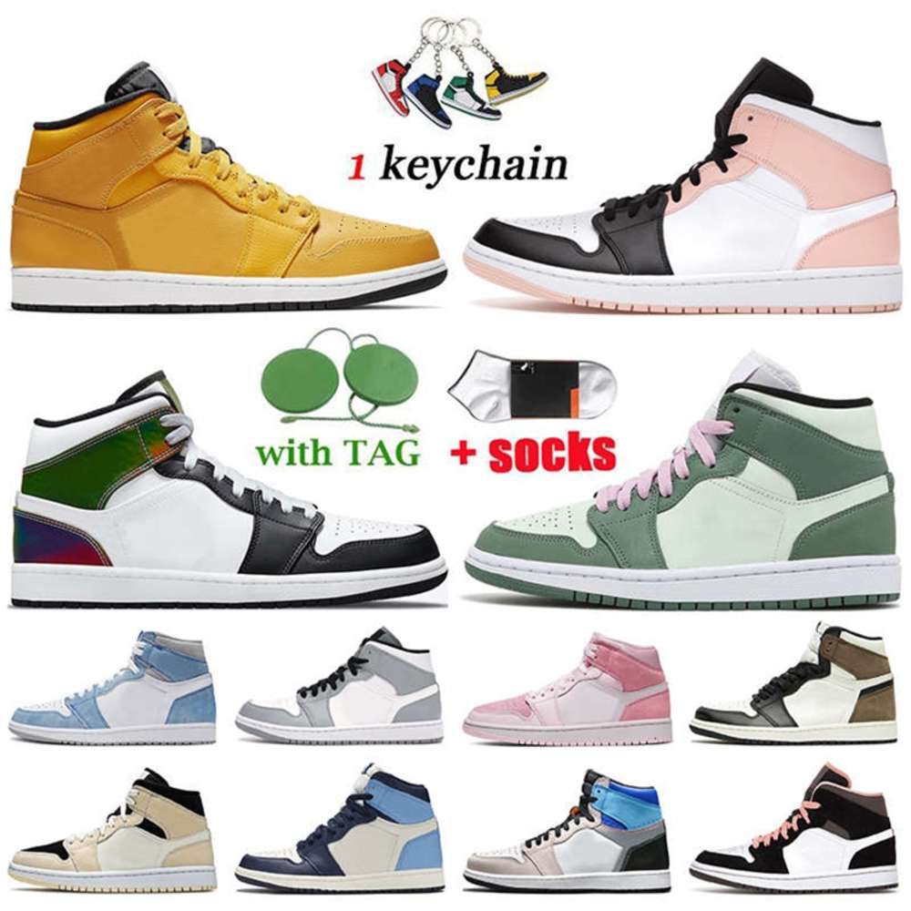 

2021 Big Size US 13 Women Mens Jumpman 1 1s Basketball Shoes Trainers Taxi Mid Crimson Tint Heat Reactive Dutch Green Arctic Pink L AnitaMui, B27 court purple 2020 36-46