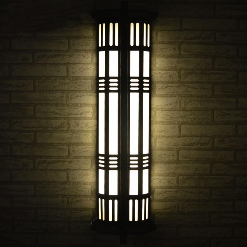 

Outdoor Wall Lamps Chinese Style Vintage Metallic Waterproof Fixture Tall T5 Light Courtyard Sconce Pathway Landscape Lawn Garden