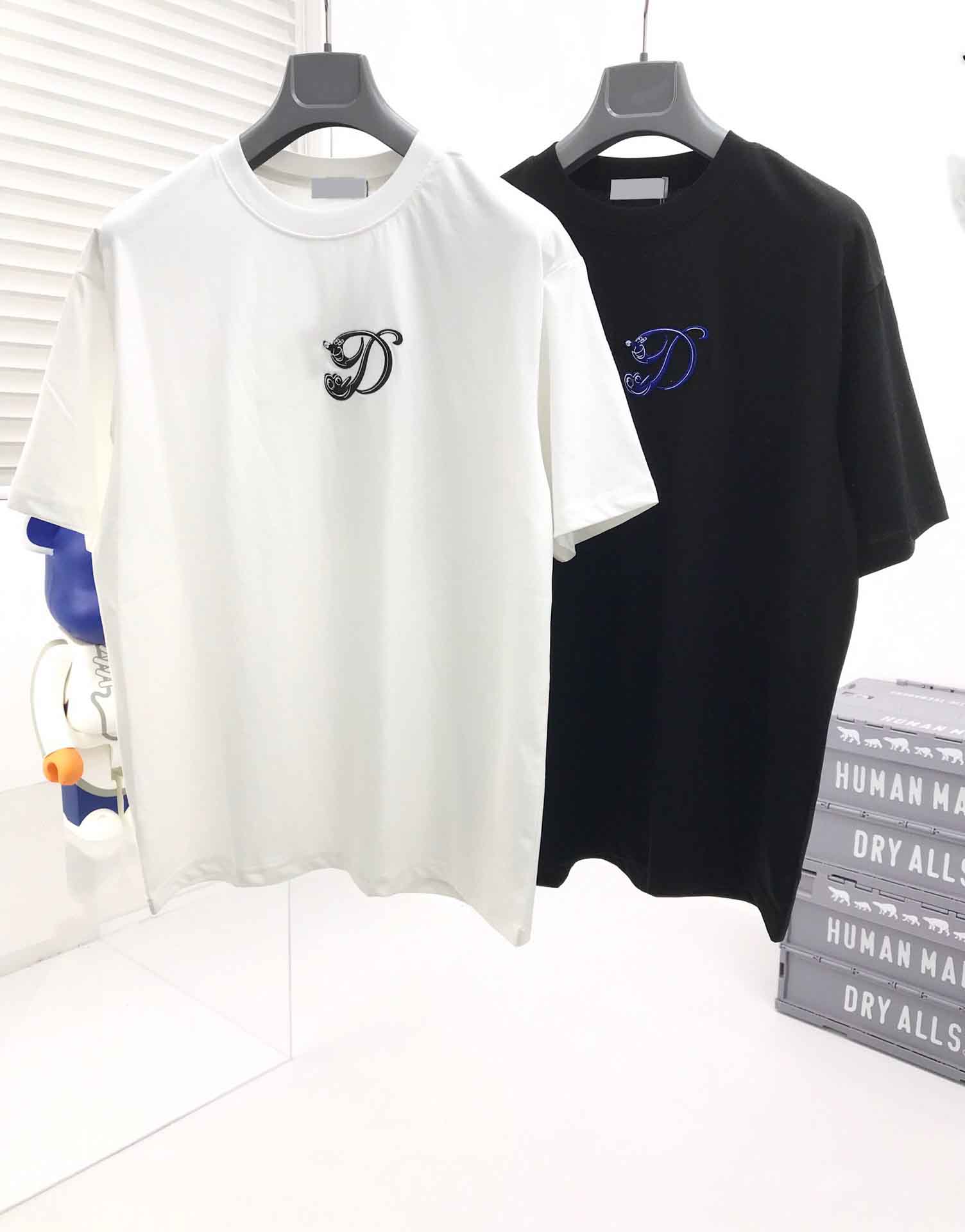 

2021 Men' and women' T-shirt splicing printing short sleeve early spring double strand fine cotton fabric digital printing process ef8n5g, White