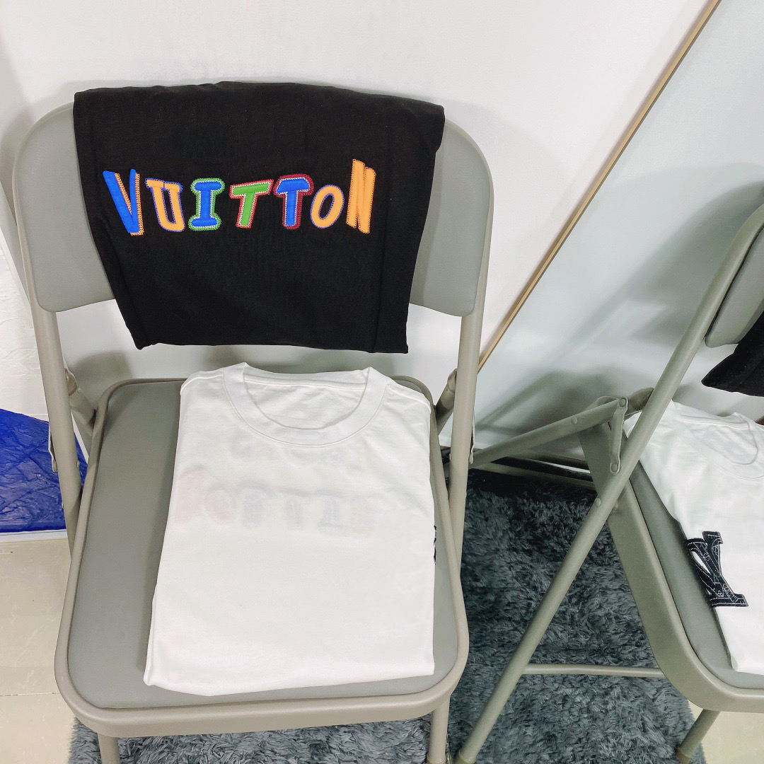 

2021ss spring and summer new high grade cotton printing short sleeve round neck panel T-Shirt Size: -l-xl-xxl-xxxl Color: black white d2qs22c