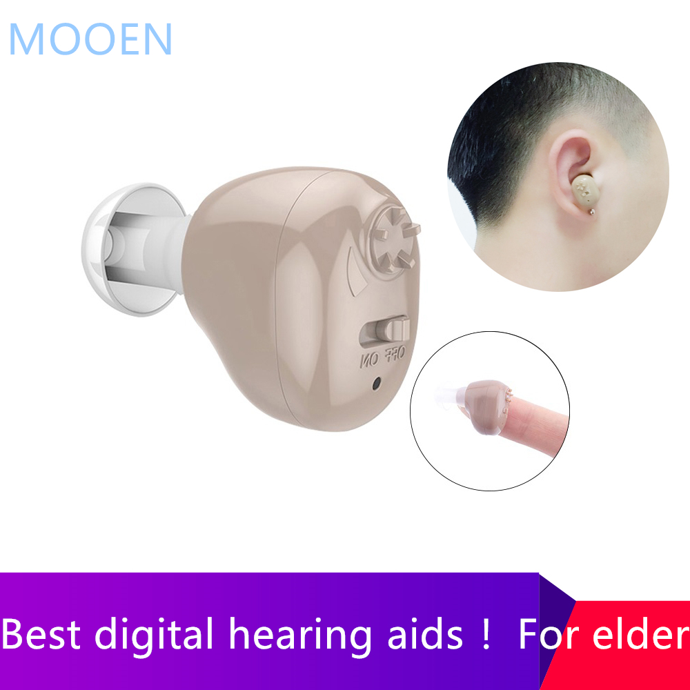 

Mini Rechargeable Hearing Aid Digital ITC Hearing Aids Adjustable Tone Sound Amplifier Portable Deaf Elderly digital Hearing AidScouts