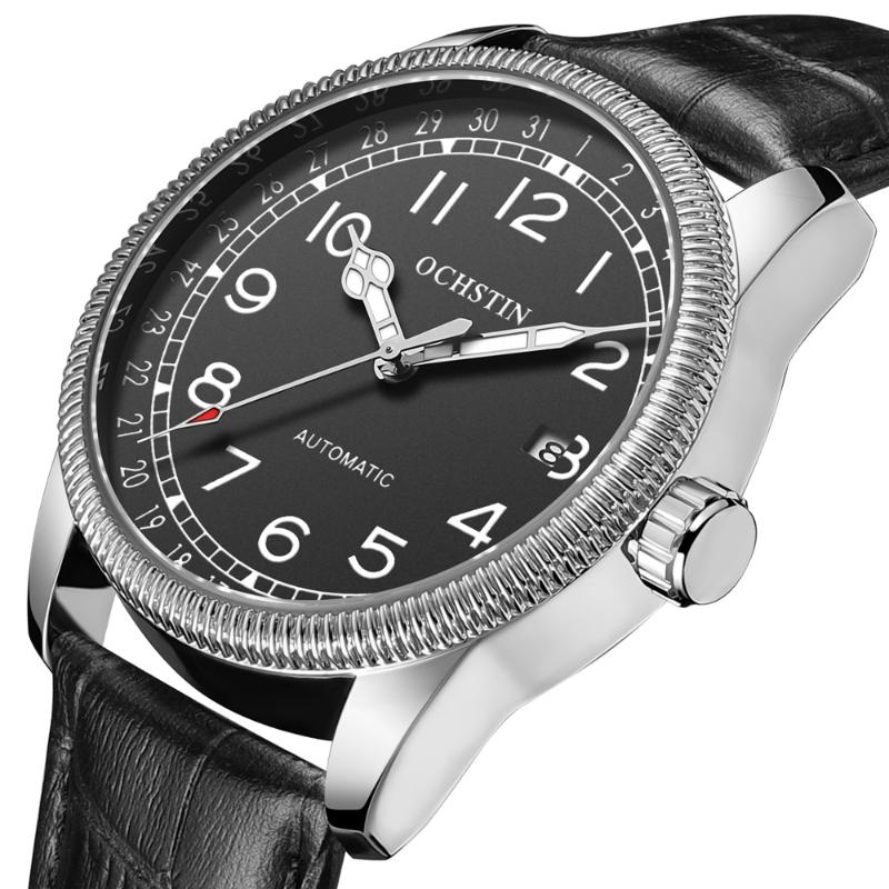 

Wristwatches OCHSTIN Mechanical Men's Luminous Hands Waterproof Watches Automatic Watch Man Luxury Bussiness Top Brand 2021, Black