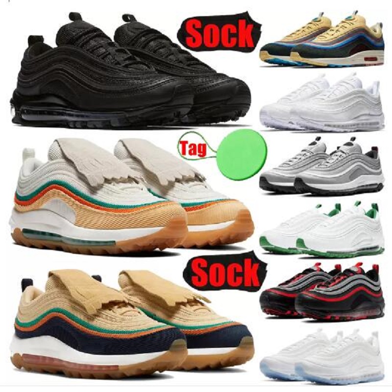 

sean wotherspoon mens running shoes Triple White Golf NRG Lucky and Good MSCHF x INRI Jesus Celestial Gold men women trainers sports sneakers, # 45