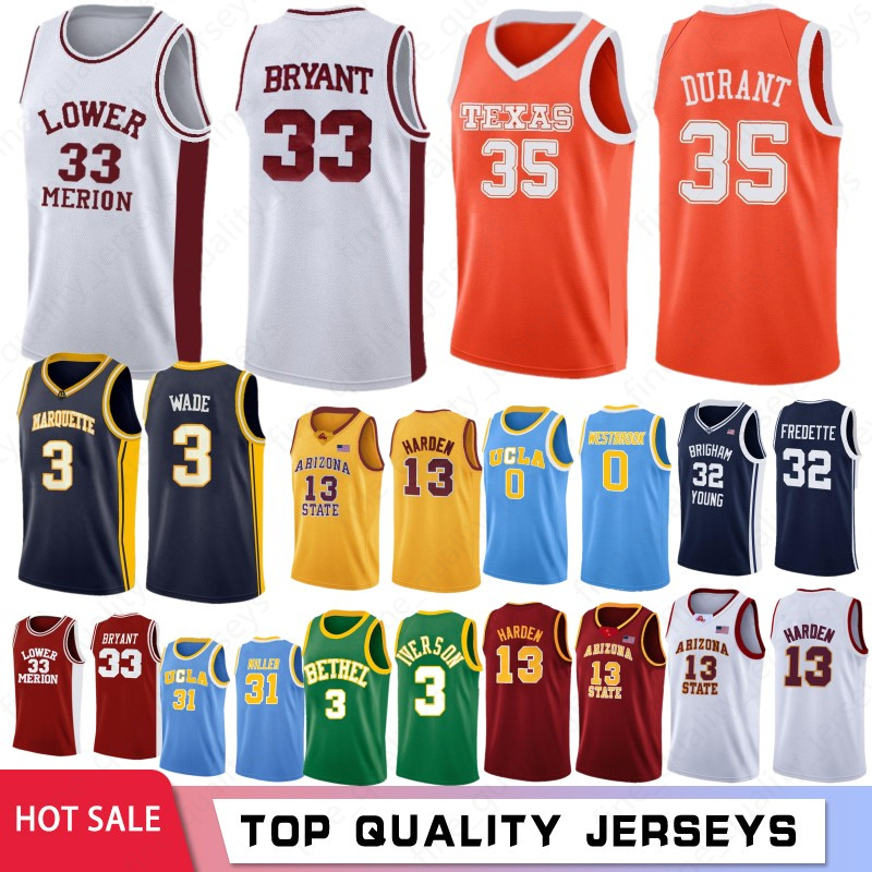 

NCAA Campus Bear UCLA Basketball Jerseys Russell 0 Westbrook Reggie 31 Miller College Mens Wade 33 Allen 3 Iverson 13 Harden Kevin 35 Durant 1110, Daxue