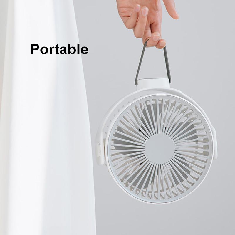 

Electric Fans Outdoor Portable Mini Usb Fan Desktop Hanging Type 4 Wind Speed 360 Degree Rotating Air Supply Indoor Ceiling