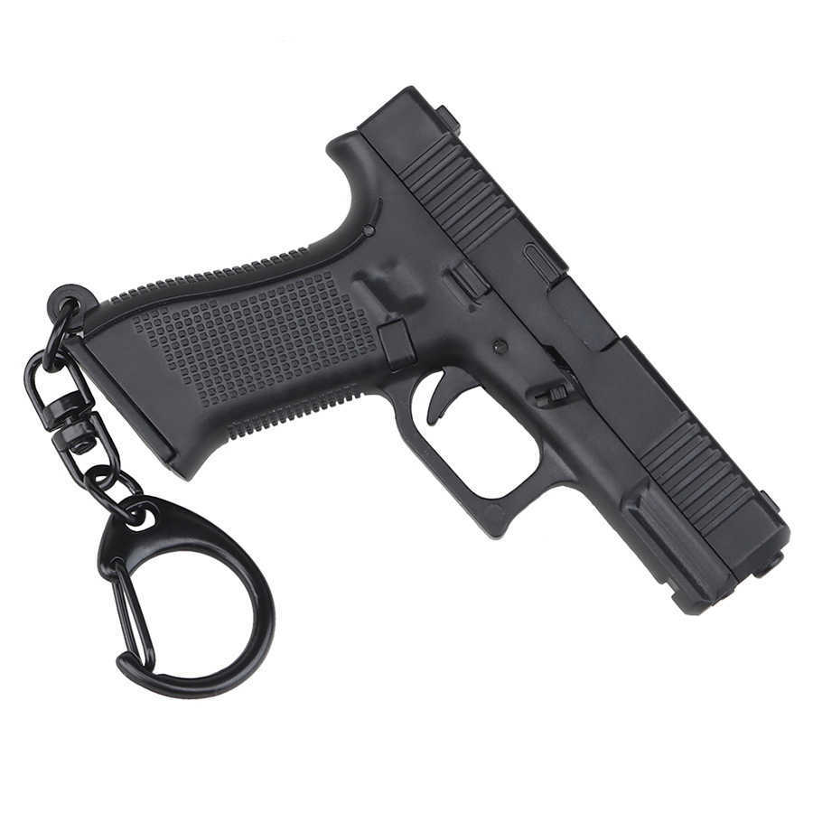 

Mege Tactical Pistol Shape Keychain Mini Portable Decorations Detachable G-45 Gun Weapon Keyring Key Chain Ring Trend Gift G1019