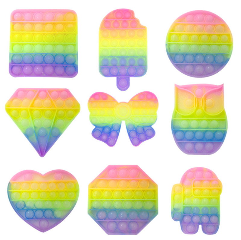 

Push it Fidget Toys finger bubble candy color variety of silicone children's adult educational Decompression toy -TOPN68