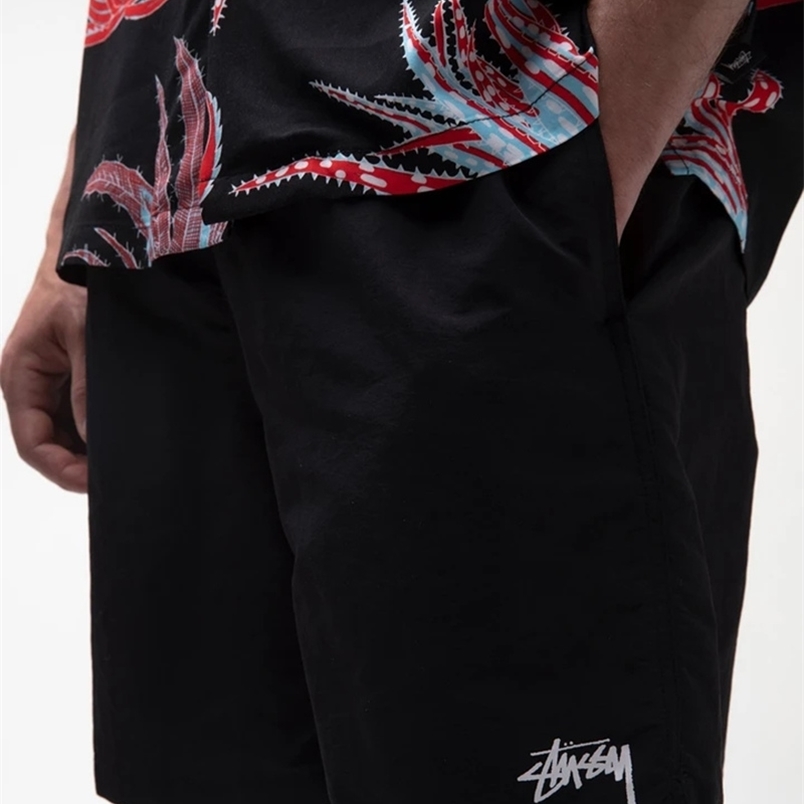

Summer's Men Sport Shorts Plain Casual Pants Running Quick Dry Breathable Hip Zipper Pocket 210629, Navy no logo