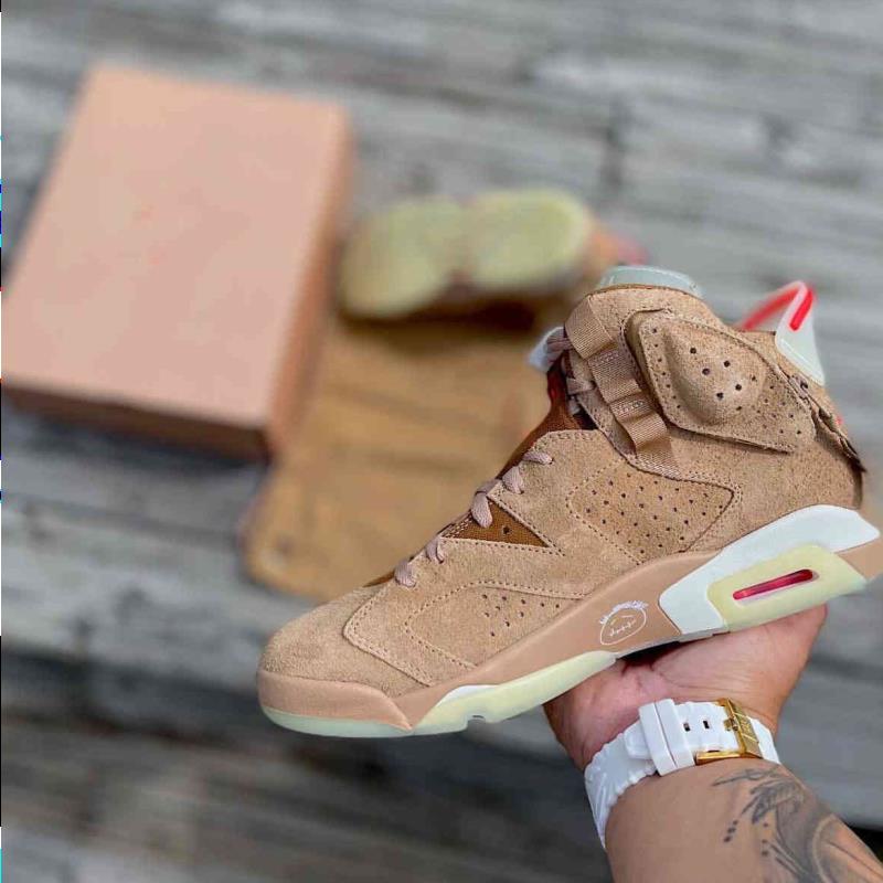 

6 Basketball Shoes Authentic IN travis THE Women Bright DARK 6S Olive GLOW Khaki Scotts Sail Men Crimson Sneakers Utxtr, Black