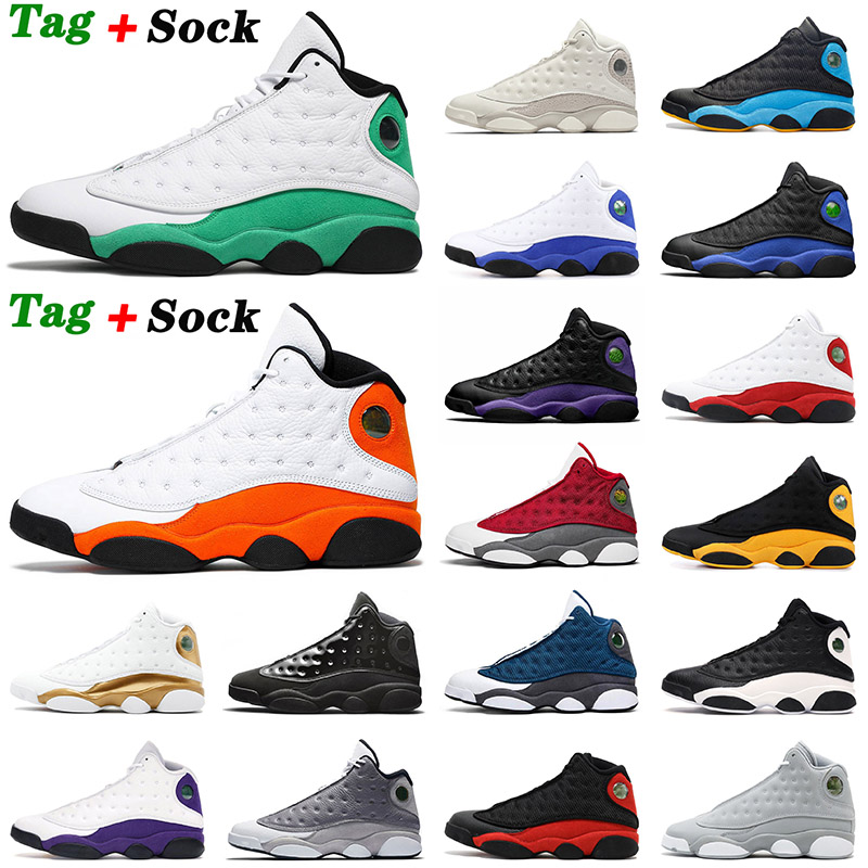 

Top Fashion Basketball Shoes Sneakers SIZE 13 13s XIII Lucky Green Starfish Cap And Gown Jumpman Bred Flint Trainers Retro Outdoor Sports