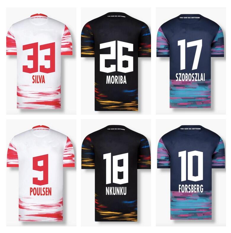 

2021 2022 RBL Leipziges Soccer Jerseys NKUNKU HALSTENBERG LAIMER POULSEN HEE-CHEN FORSBERG SABITZER Mukiele Kluivert Olmo football shirt, 21/22
