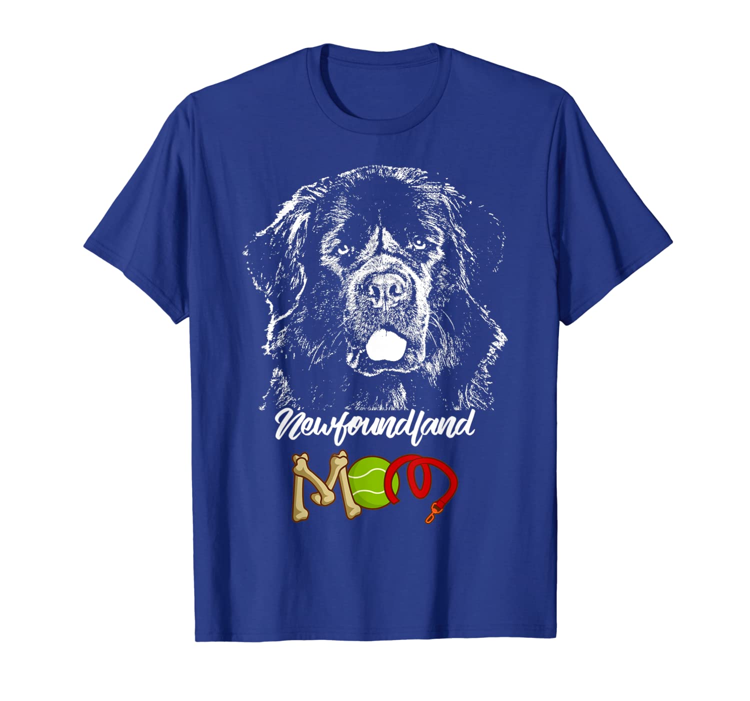 

Cute Newfoundland dog Mom T-Shirt, White;black