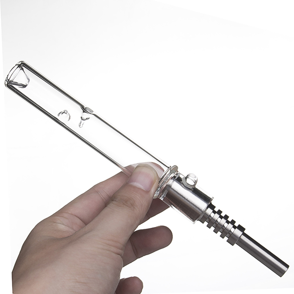 

14mm Smoking Accessories Nectar Collector Wax Kit Mini NC Tips Set Dab Rigs With Joint Titanium Nail Small Oil Water Pipe 684