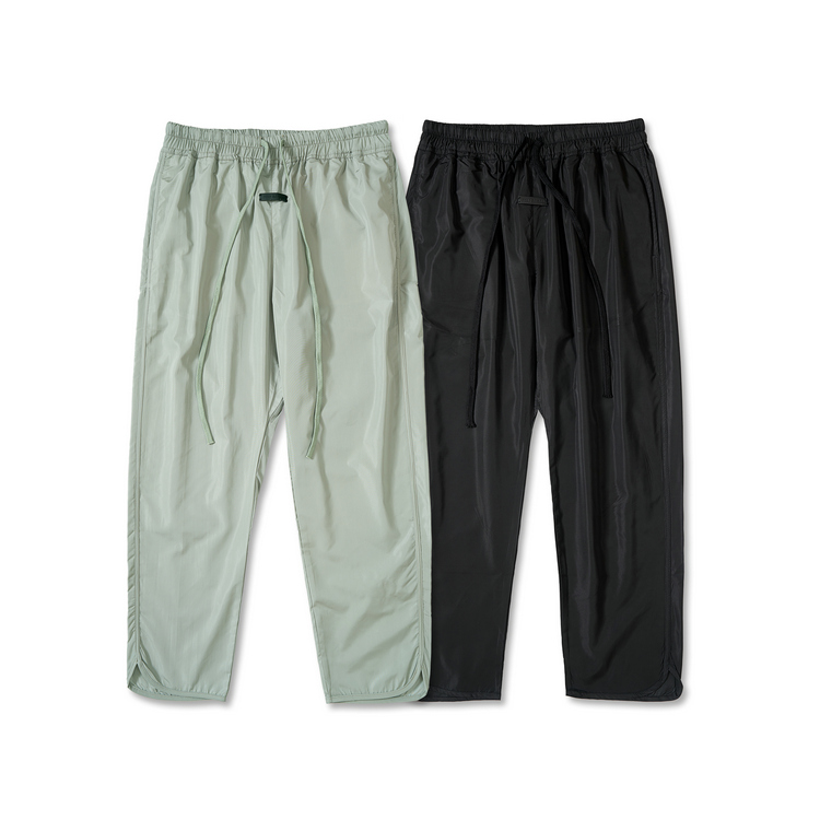 

7th 2021 mens designer luxury streetwear pants loose Track Nylon drawstring pocket Jogger Sports full Length high street trousers, Black