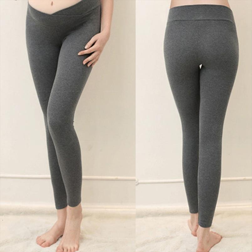

low waist belly maternity spring women leggings autumn fashion knitted clothes for pregnant pregnancy skinny pants, Black