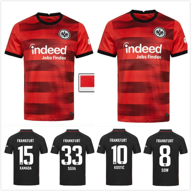 

21 22 Eintracht Frankfurt Soccer Jerseys SILVA COSTA 2021 2022 Home DOST sow KOSTIC Hinteregger KAMADA MEN KIDS KIT Football shirts