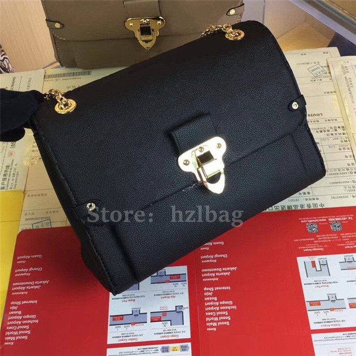

Damier Ebene Coated Canvas Shoulder Bags Monograms N40108 Handbag Embossed Supple Grained Cowhide Designers Cross Body Vavin PM Chain Bag, Color 01