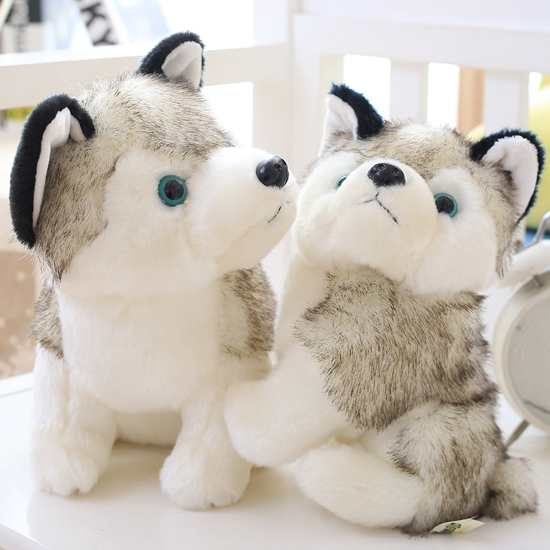 

Funny husky dog plush toys stuffed cute black and white animals hobbies 18cm Plus Red Bottoms