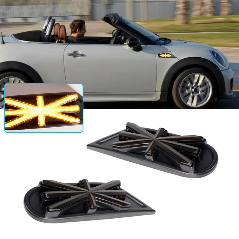 

Emergency Lights Car Side Marker Lamps Amber LED For- MINI Cooper R55 R56 R57 R58 R59 Dynamic Blinking Turn Signal Light
