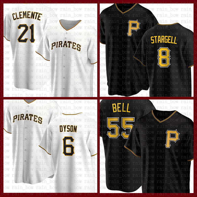 

Pittsburgh Baseball Jersey Pirates Custom 21 Roberto Clemente 8 Willie Stargell 55 Josh Bell 6 Starling Marte Chris Archer 26 Adam Frazier, Jersey(haidao)
