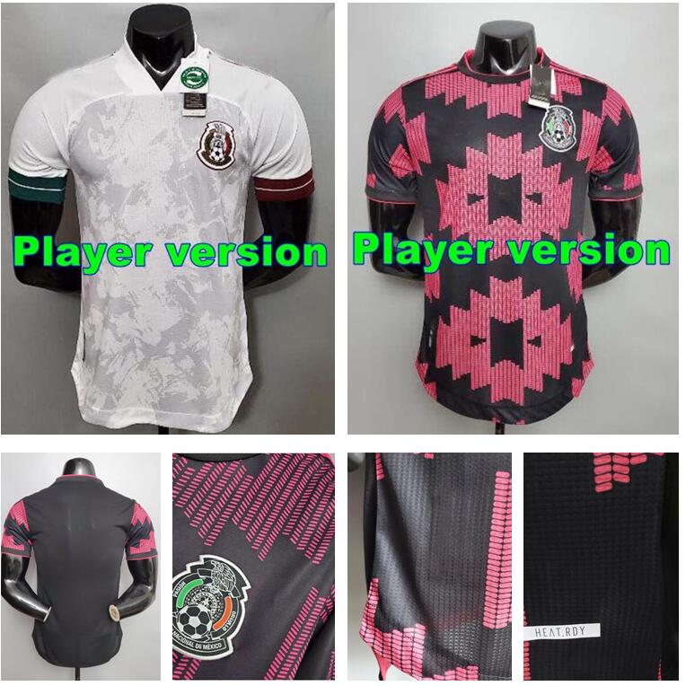 

2021 Mexico soccer jersey home Copa america Fans Player version Camiseta CHICHARITO LOZANO DOS SANTOS football shirt Men sets uniforms maillots, Black;yellow