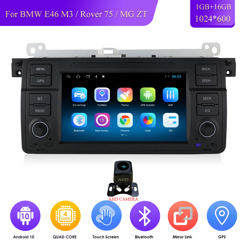 

Carplay android 10.0 AutoRadio Car Player Stereo For BMW 3 Series E46 Multimedia M3 318/320/325/330/335 1998-2005 GPS Navigation