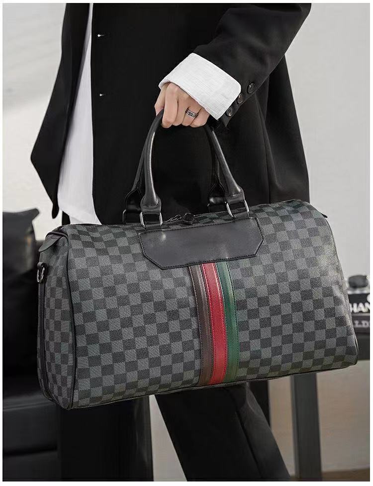 

tops tee Design Travel Duffle Bag Plaid Leather Waterproof Large Capacity Fitness Gym Boarding Bags Male luxurys Luggage Handbags, Nude