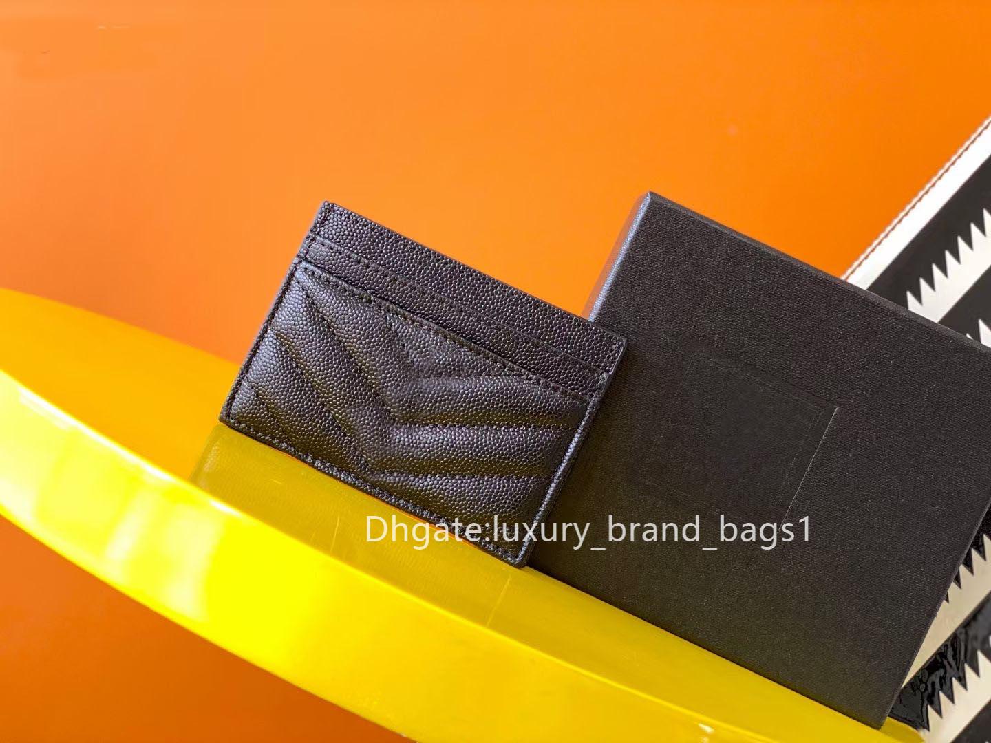 

Top quality men and women's Genuine Leather Cards Holder luxury designer business card holders multi-color coin purse internal slot min, Brown;gray