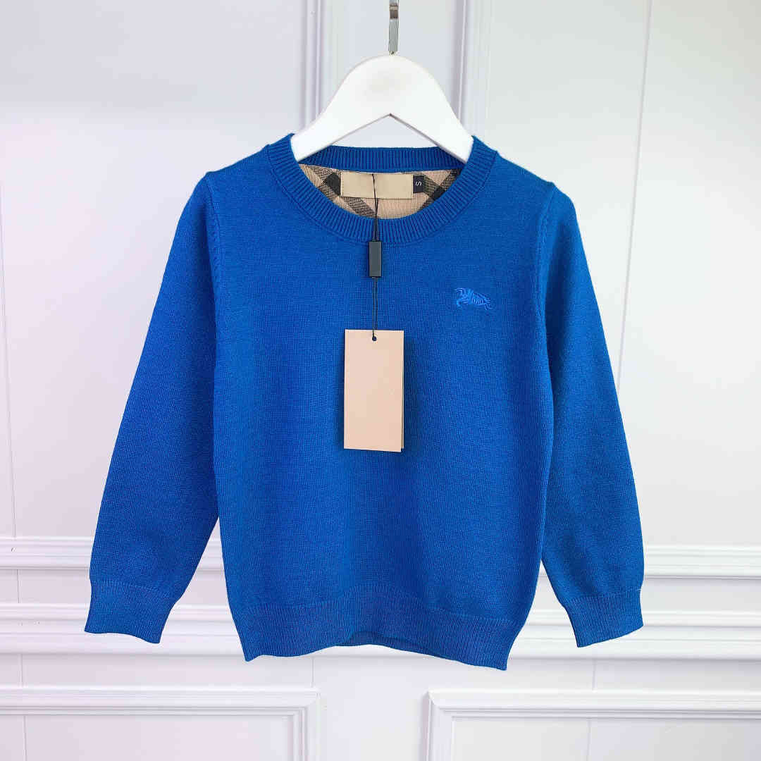

blue bbr kids All-match sweater polo top fall winter brand high-end kids sweaters jackets girls sweatershirt 30% cashmere 70% merino wool, 02